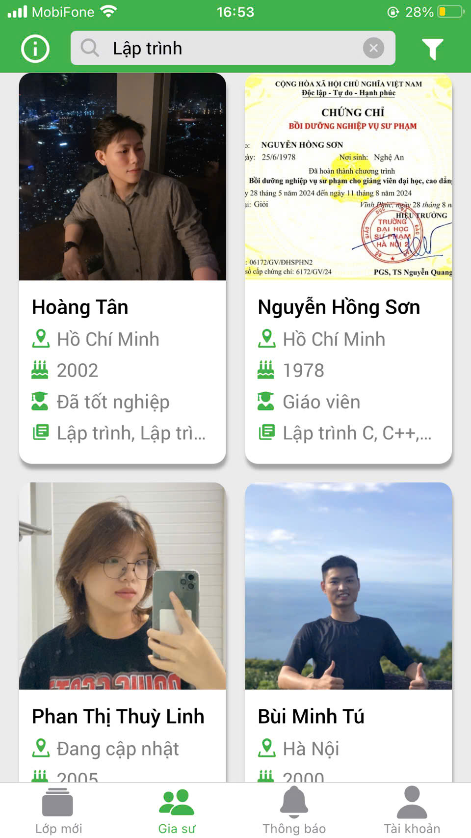 dạy kèm lập trình